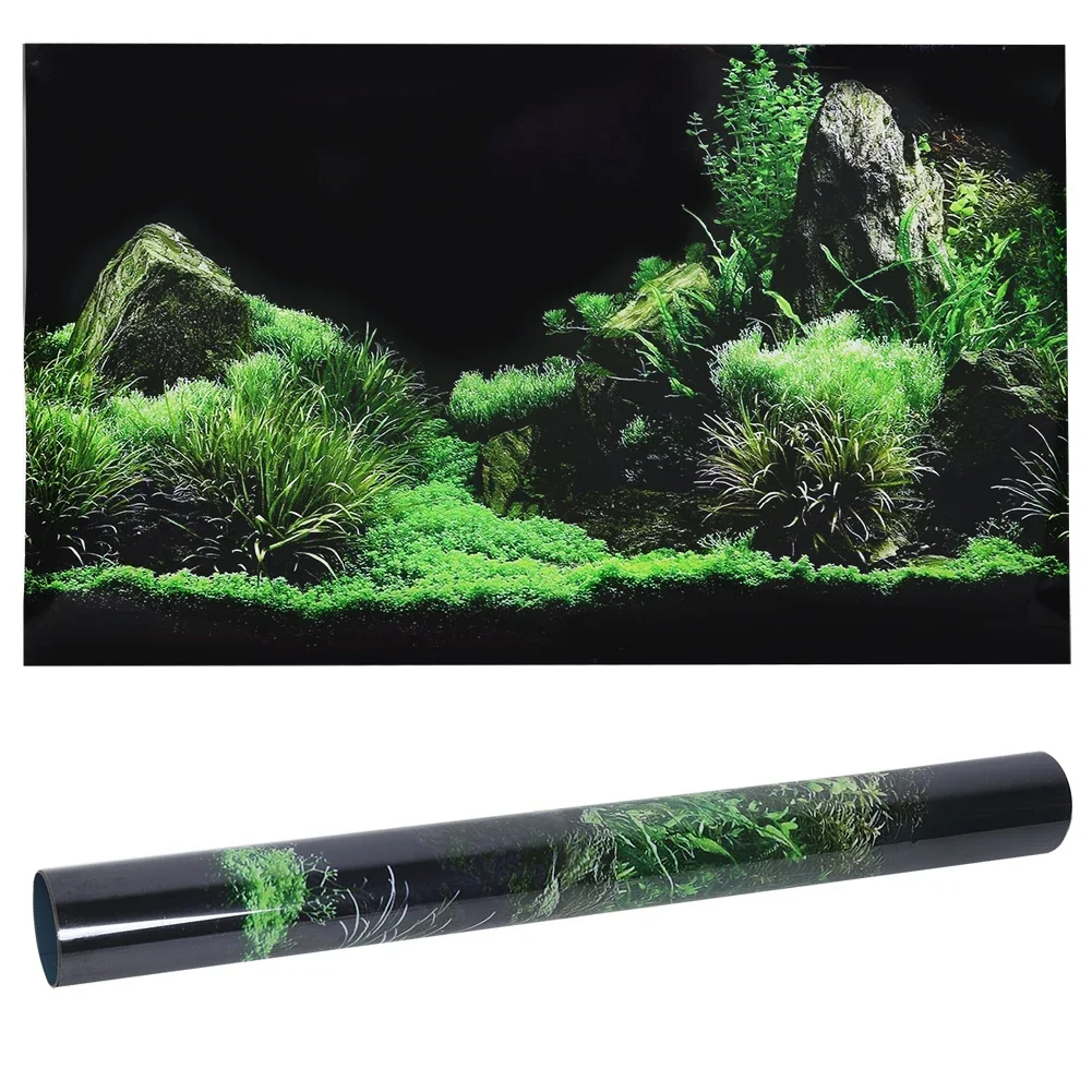 Planted Aquarium Aquascape - Autocollant de fond 3D pour aquarium,