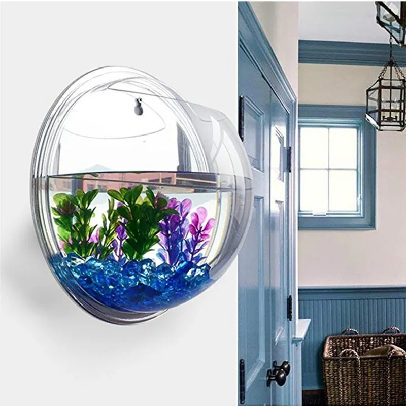 Planted Aquarium Bowl - Radiateur mural suspendu en acrylique transparent,
