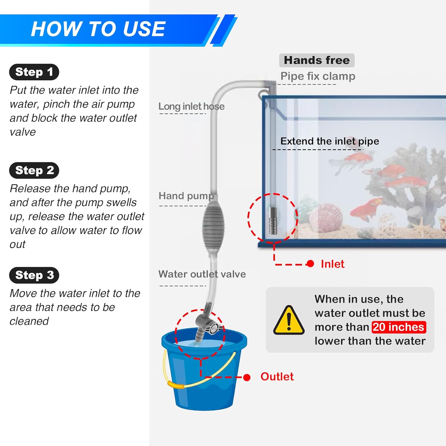 Grand siphon d'aquarium précie - Planted Aquarium Maintenance Kit avis et prix