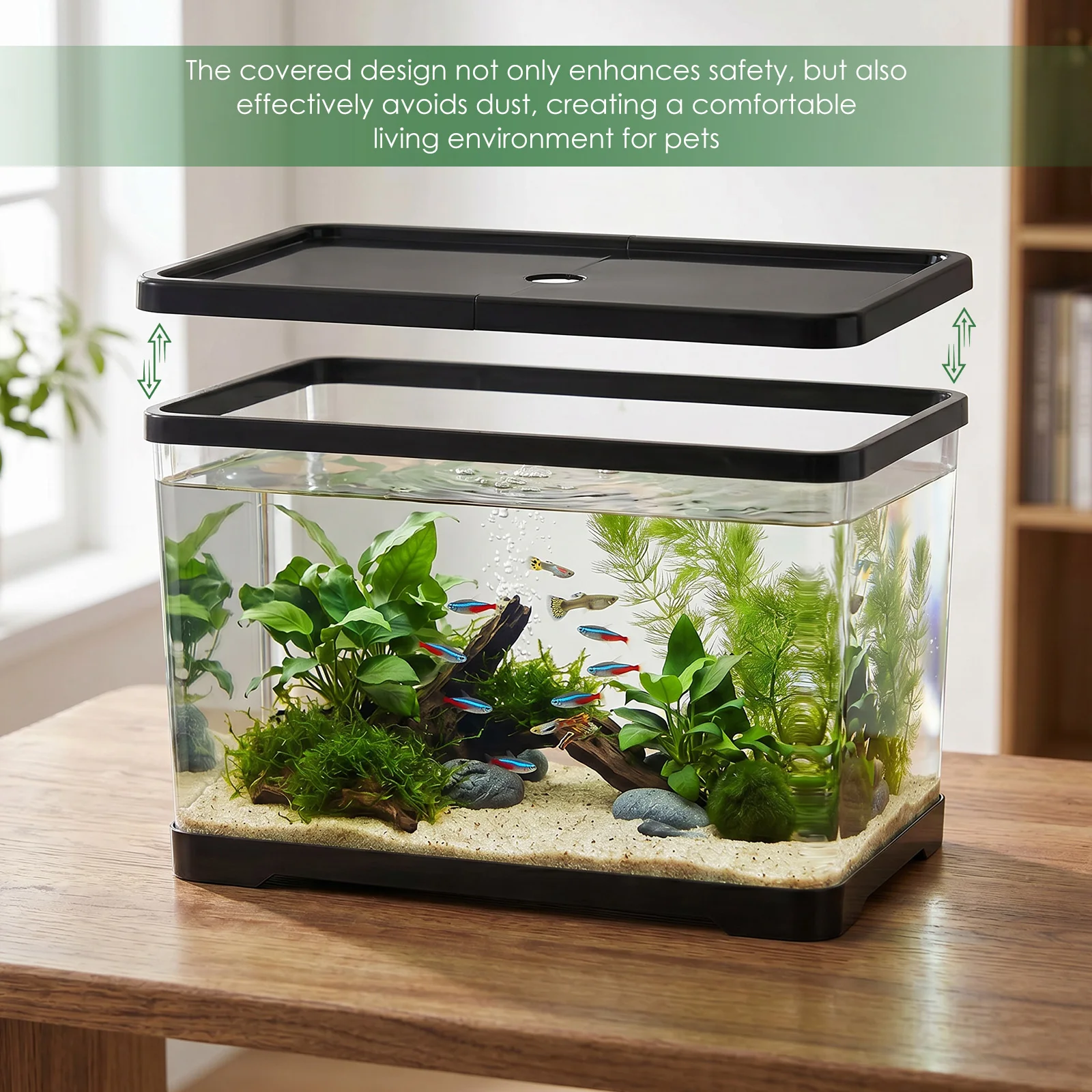 Aquarium transparent avec couv - Planted Aquarium Bowl avis et prix